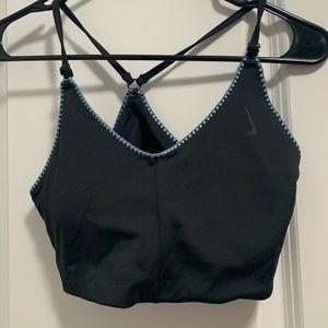 NIKE black and burnt orange yoga sports bra